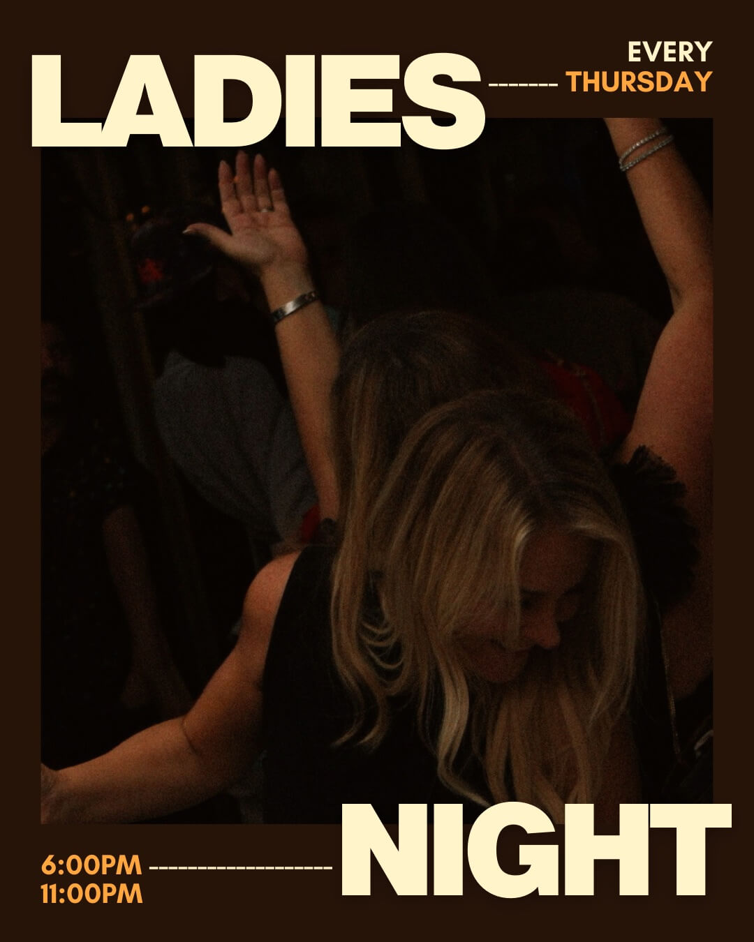 Ladies Night every Thursday at Spritz City Bistro in Stuart Florida, women dancing at bar, ladies night specials, nightlife in downtown Stuart